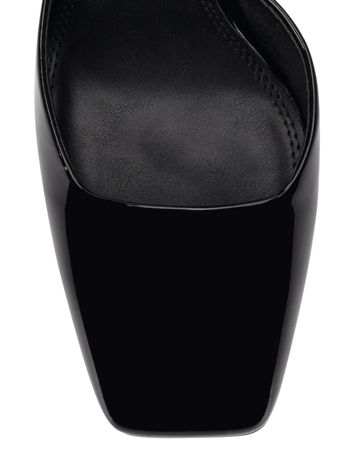 Travis Closed Toe Block Heels - Black Patent Leather
