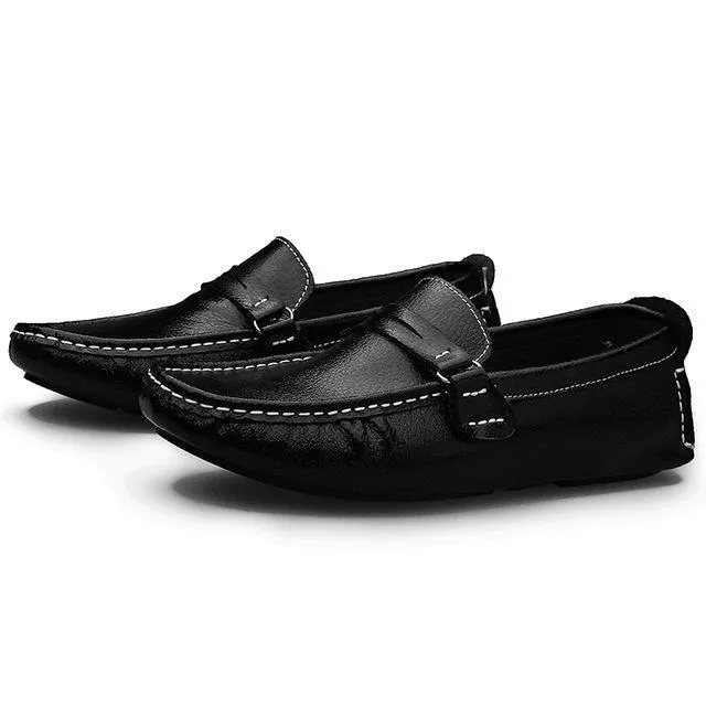 West Louis Soft Bottom Leather Comfy Flats