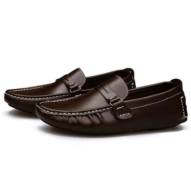 West Louis Soft Bottom Leather Comfy Flats