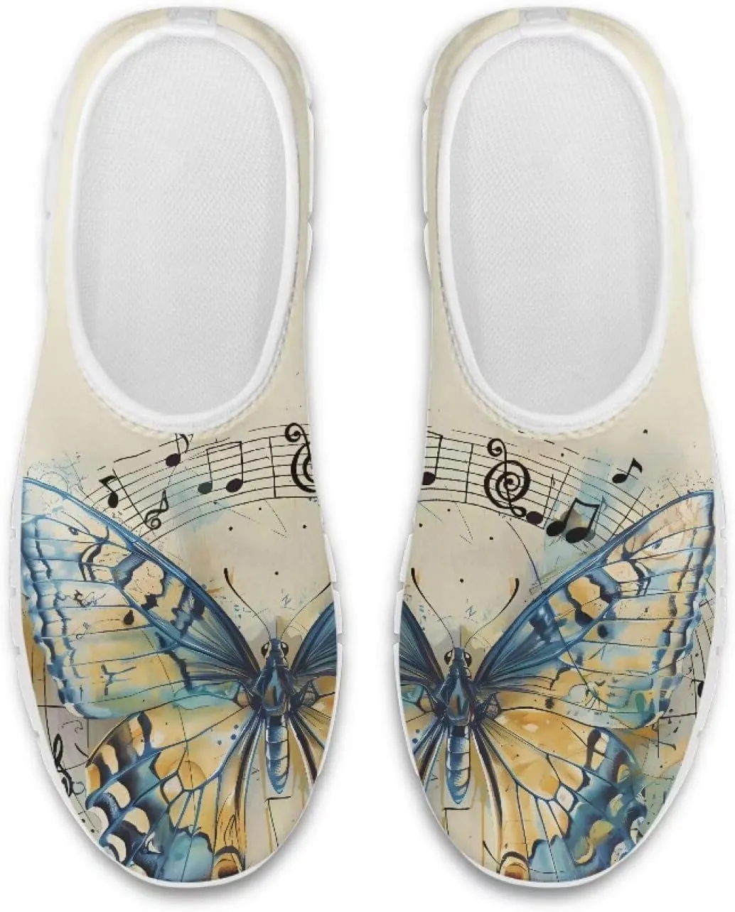 Women's Art Pattern Slip-On Sneakers Casual Low-Top Flat Dress Shoes Lightweight Soft Shoes Non-Slip Workout Holiday Shoes US Size 5.5-11.5