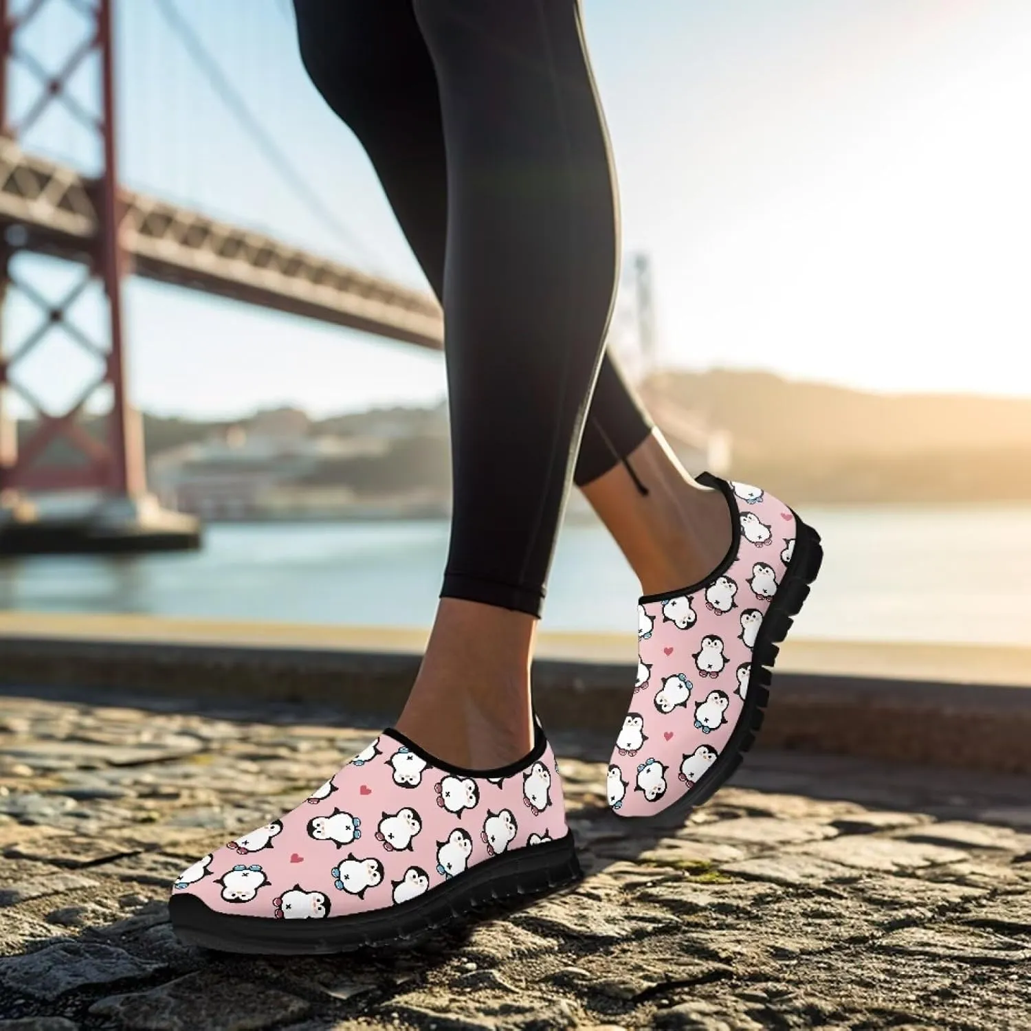 Women's Slip On Sneakers Low-Cut Casual Walking Shoes Loafers Animal Pattern Comfort Soft Sports Running Flat Shoes